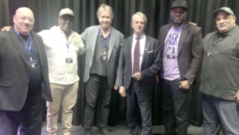Canada High Commissioner in South Africa – Chris Cooter with CAAMA delegates in Johannesburg
